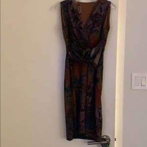 Sleeveless wool stretch dress